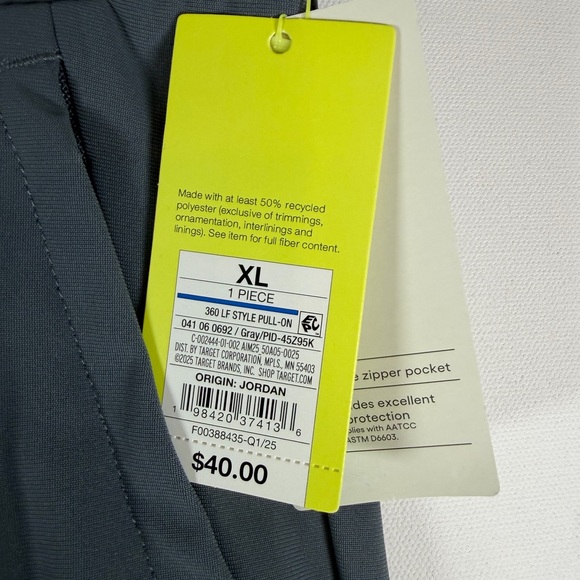 Men's 360 Lifestyle Drawstring Pants - All In Motion Gray XL Moisture Wicking - Picture 7 of 13